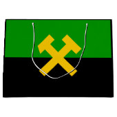 Flagge von Bergarbeitern und Bergarbeitern Große Geschenktüte (Vorderseite)