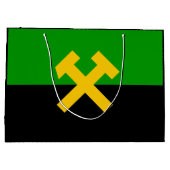 Flagge von Bergarbeitern und Bergarbeitern Große Geschenktüte (Rückseite)