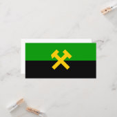 Flagge von Bergarbeitern und Bergarbeitern Karte (Vorderseite/Rückseite Beispiel)