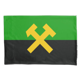 Flagge von Bergarbeitern und Bergarbeitern Kissenbezug