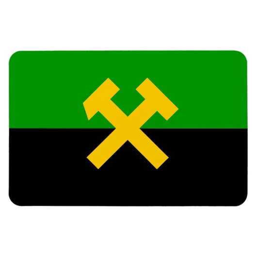 Flagge von Bergarbeitern und Bergarbeitern Magnet (Horizontal)