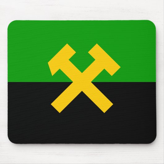 Flagge von Bergarbeitern und Bergarbeitern Mousepad (Vorne)