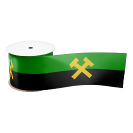 Flagge von Bergarbeitern und Bergarbeitern Satinband