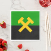 Flagge von Bergarbeitern und Bergarbeitern Serviette (Beispiel)