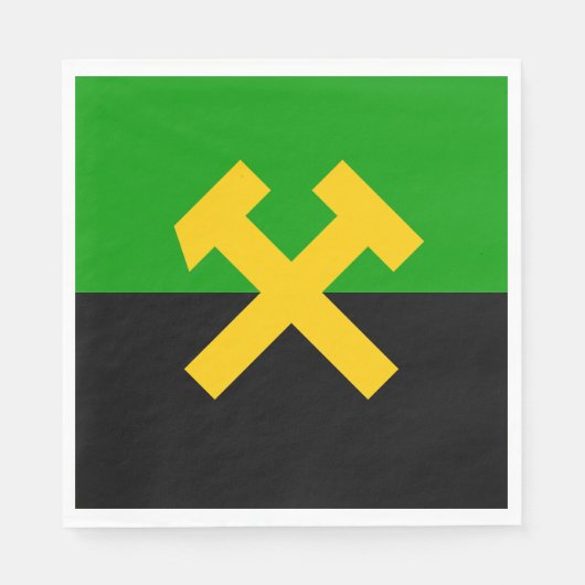 Flagge von Bergarbeitern und Bergarbeitern Serviette (Vorderseite)