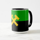 Flagge von Bergarbeitern und Bergarbeitern Tasse (VorderseiteRechts)