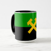 Flagge von Bergarbeitern und Bergarbeitern Tasse (Vorderseite Links)