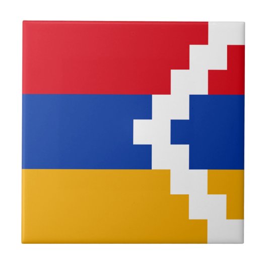 Flagge von Bergkarabach Fliese (Vorderseite)