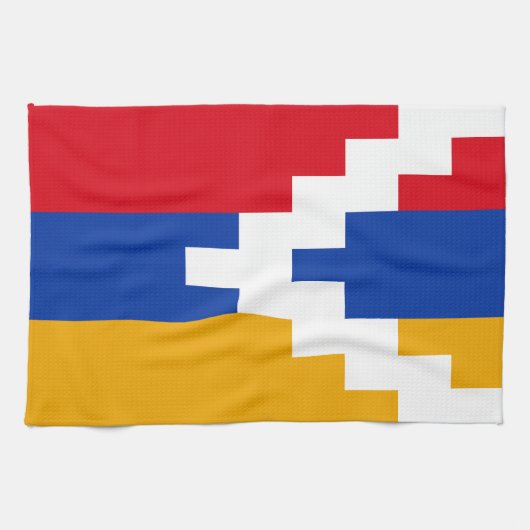 Flagge von Bergkarabach Geschirrtuch (Horizontal)