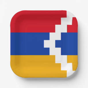 Flagge von Bergkarabach Pappteller
