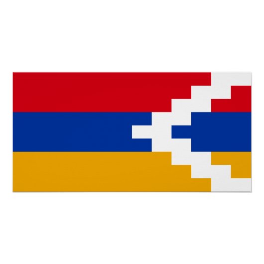 Flagge von Bergkarabach Poster (Vorderseite)