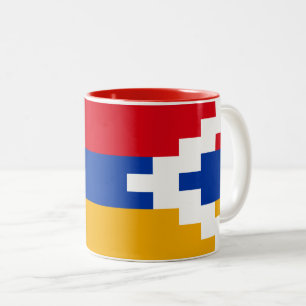 Flagge von Bergkarabach Zweifarbige Tasse