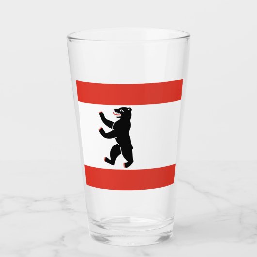Flagge von Berlin-Glas Glas (Vorderseite)