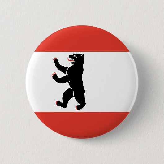 Flagge von Berlin Knopf Button (Vorderseite)