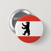 Flagge von Berlin Knopf Button (Vorne & Hinten)
