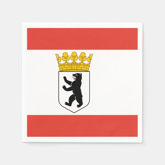 Flagge von Berlin Napkins Serviette (Vorderseite)