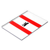 Flagge von Berlin Notizblock (Linke Seite)