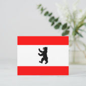Flagge von Berlin Postkarte (Stehend Vorderseite)