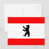 Flagge von Berlin Postkarte (Vorne/Hinten)