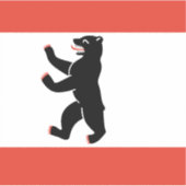 Flagge von Berlin Vinyl Sticker (Vorderseite)