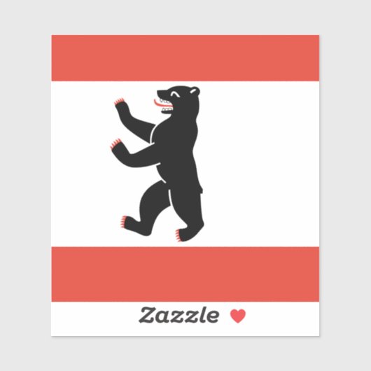 Flagge von Berlin Vinyl Sticker (Blatt)