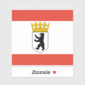 Flagge von Berlin Vinyl Sticker (Blatt)