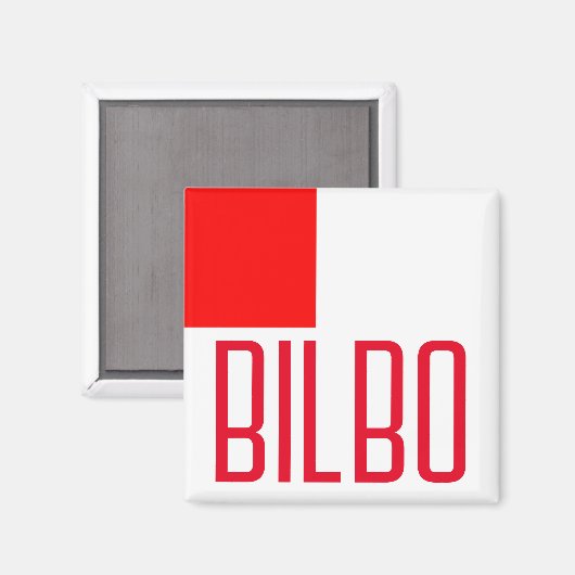 Flagge von Bilbao Magnet (Vorderseite/Rückseite)