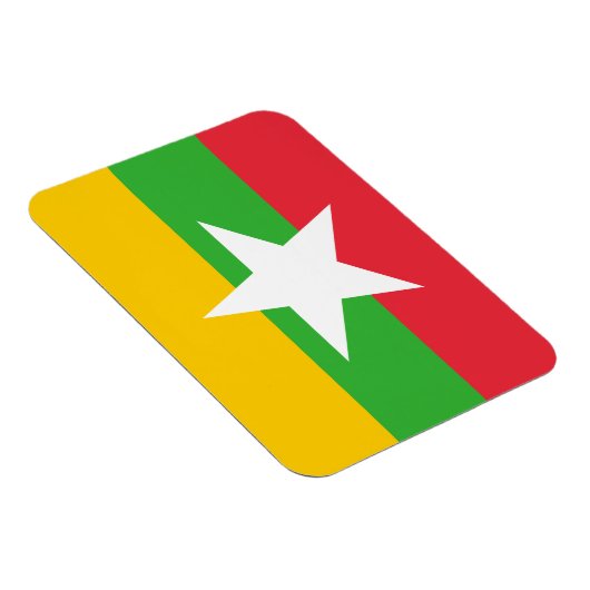 Flagge von Birma/Myanmar Magnet (Rechte Seite)