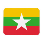 Flagge von Birma/Myanmar Magnet (Horizontal)