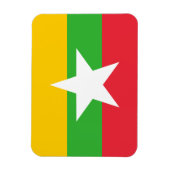 Flagge von Birma/Myanmar Magnet (Vertikal)