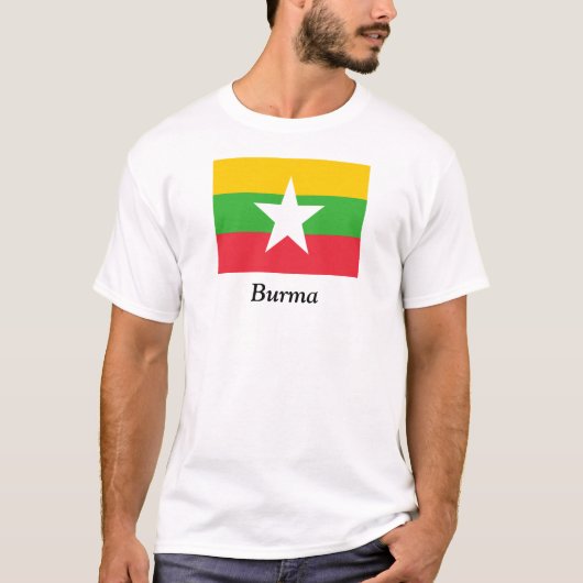 Flagge von Birma T-Shirt (Vorderseite)