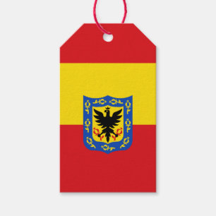 Flagge von Bogota, Geschenketiketts Kolumbiens Geschenkanhänger