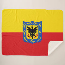 Flagge von Bogotá (kolumbianische Hauptstadt Stadt