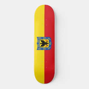 Flagge von Bogotá (kolumbianische Hauptstadt Stadt Skateboard