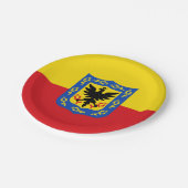 Flagge von Bogota, kolumbianische Teller (Schrägansicht)