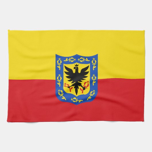 Flagge von Bogota, Kolumbien Geschirrtuch (Horizontal)