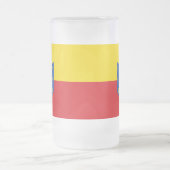 Flagge von Bogota, Kolumbien Mattglas Bierglas (Mittel)