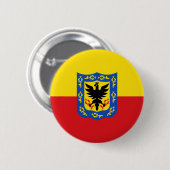 Flagge von Bogota, Kolumbien Pinback Button (Vorne & Hinten)