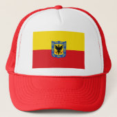 Flagge von Bogota, Kolumbien Trucker Hat Truckerkappe (Vorderseite)
