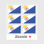 Flagge von Bonaire Aufkleber (Blatt)