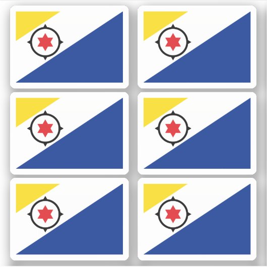 Flagge von Bonaire Aufkleber (Vorderseite)