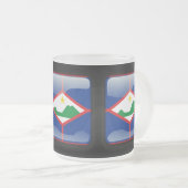 Flagge von Bonaire Mattglastasse (VorderseiteRechts)