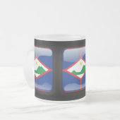 Flagge von Bonaire Mattglastasse (Vorderseite Links)