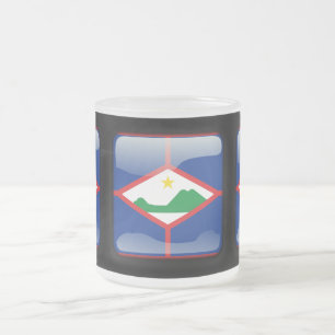Flagge von Bonaire Mattglastasse