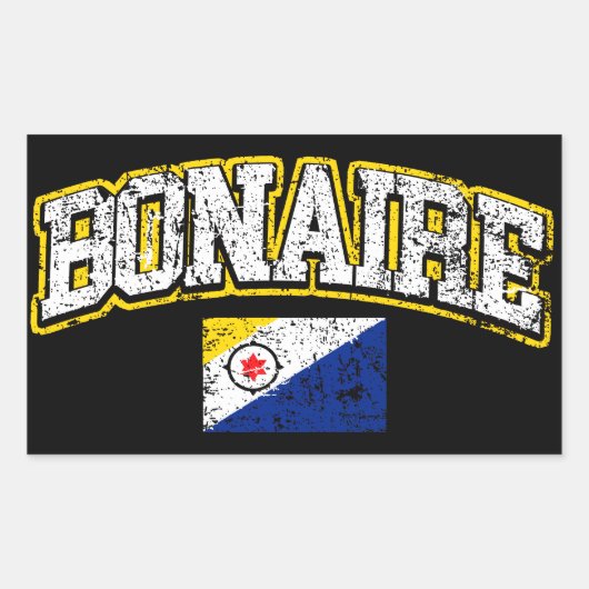 Flagge von Bonaire Rechteckiger Aufkleber (Vorderseite)