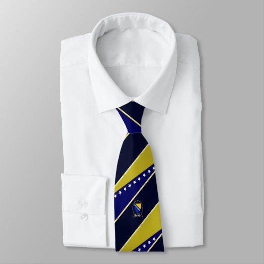 Flagge von Bosnien Krawatte (Gebunden)