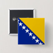 Flagge von Bosnien und Herzegowina Button (Vorne & Hinten)