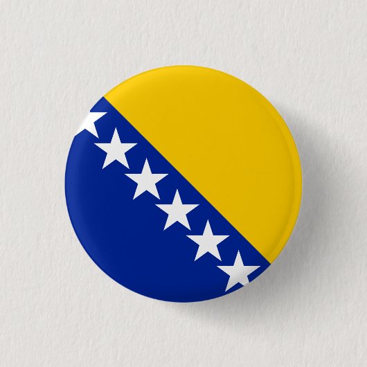 Flagge von Bosnien und Herzegowina Button (Vorderseite)