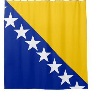 Flagge von Bosnien und Herzegowina Duschvorhang