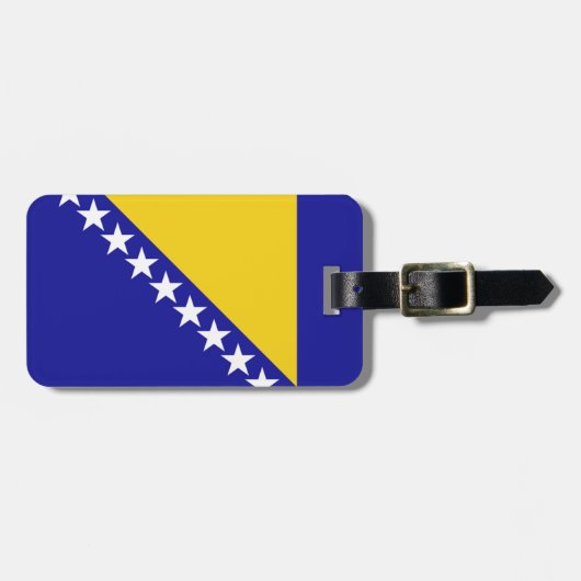 Flagge von Bosnien und Herzegowina Easy ID Persona Gepäckanhänger (Vorderseite horizontal)